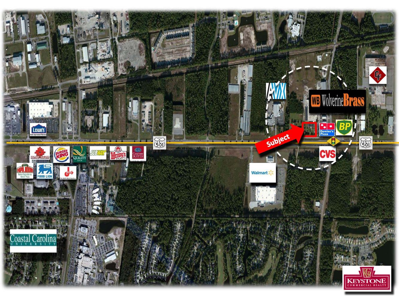 Wolverine Outparcel- 0.58 Acres-Land For Sale-Myrtle Beach, SC. : Highway 501, Myrtle Beach, SC 29577